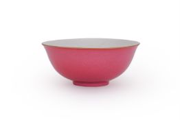 A Chinese ruby-glazed bowl