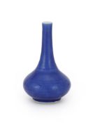 A Chinese blue monochrome vase