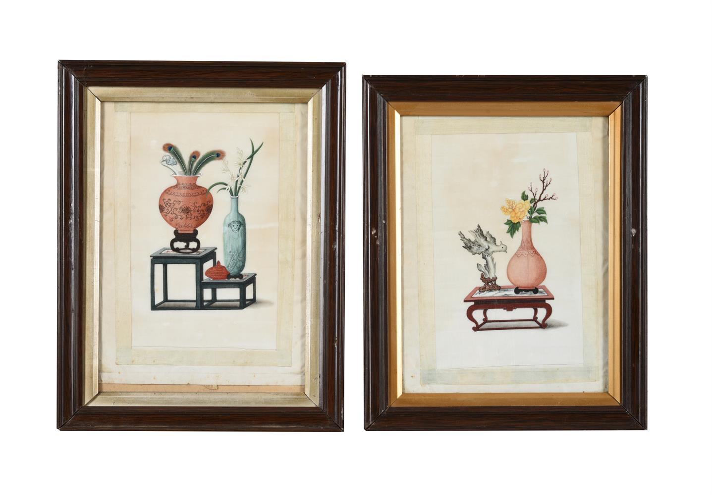 Four Chinese Export paintings on pith or rice paper - Image 2 of 3
