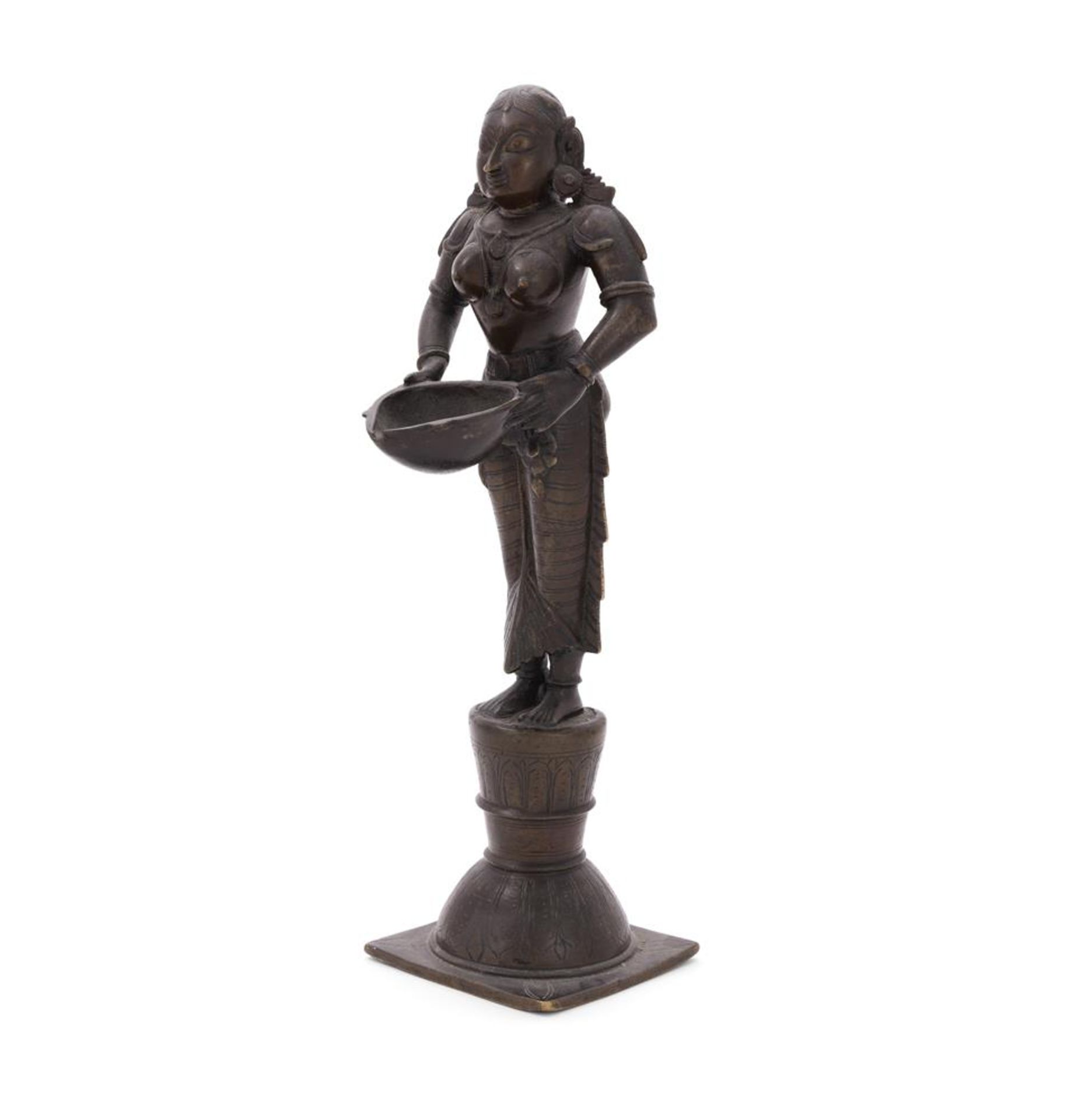 A bronze figure of Dipa Lakshmi - Image 2 of 3