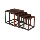 A set of four Chinese hongmu graduated tables