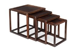 A set of four Chinese hongmu graduated tables