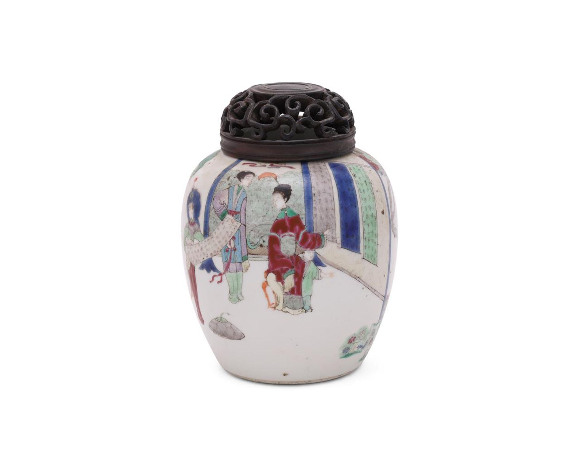 A Chinese Famille Rose jar