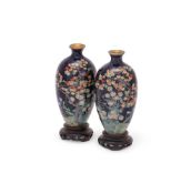 Gonda Hirosuke: A Pair of Japanese Cloisonné Enamel Vases