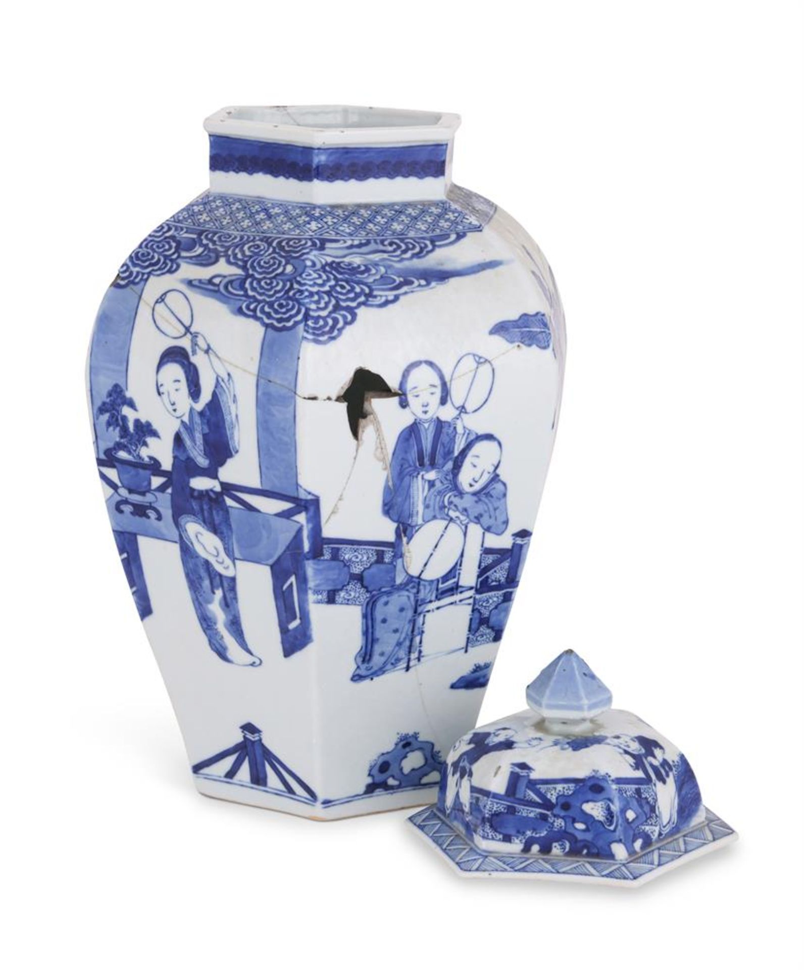 A Chinese blue and white jar - Bild 2 aus 3