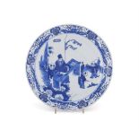 A Chinese blue and white plate