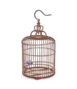 A Chinese bamboo bird cage