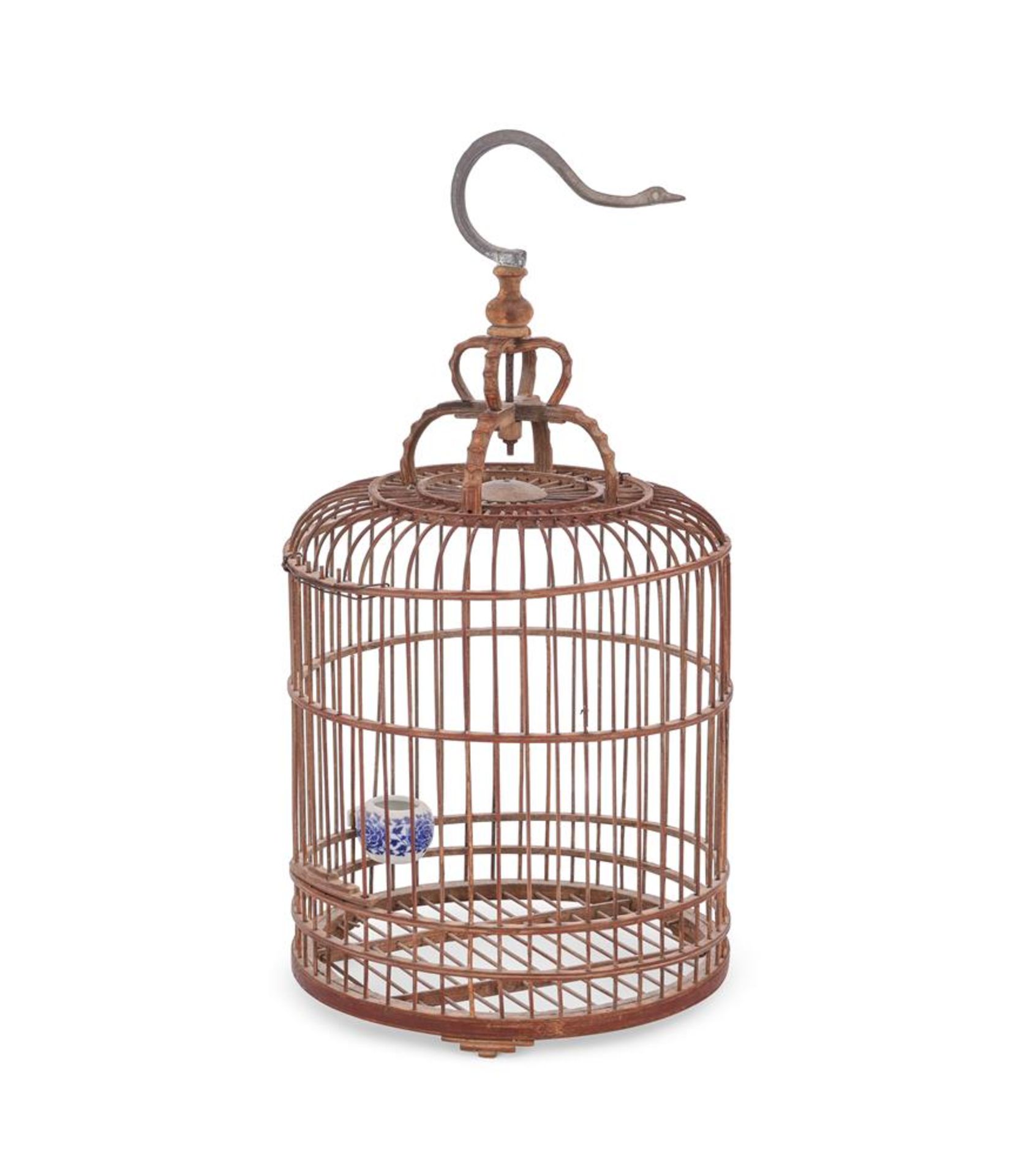 A Chinese bamboo bird cage