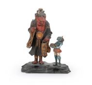 A Japanese painted and lacquered figure of an Oni