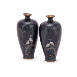 Ota Tamashiro: A Pair of Japanese Cloisonné Enamel Vases