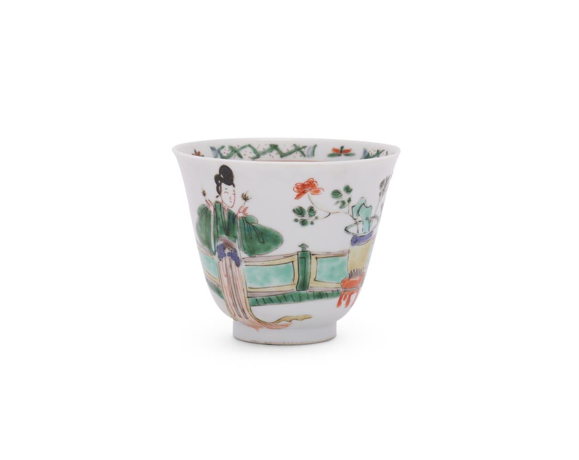A Chinese Famille Verte cup - Bild 2 aus 4