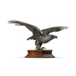 A Japanese bronze model of an Eagle