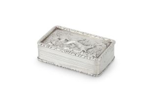 A VICTORIAN SILVER RECTANGULAR SNUFF BOX