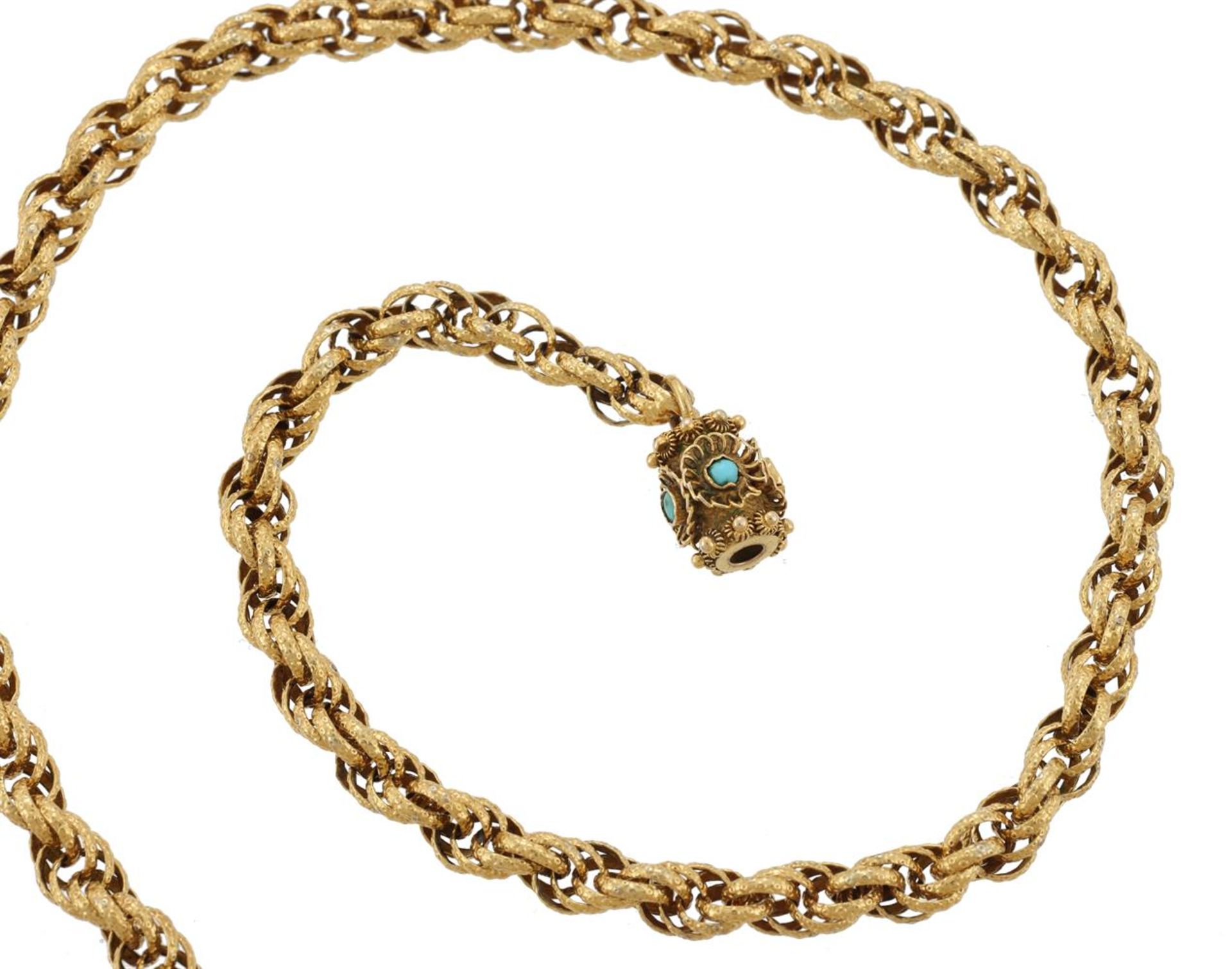 AN EARLY VICTORIAN GOLD LONG CHAIN, CIRCA 1840 - Image 2 of 2