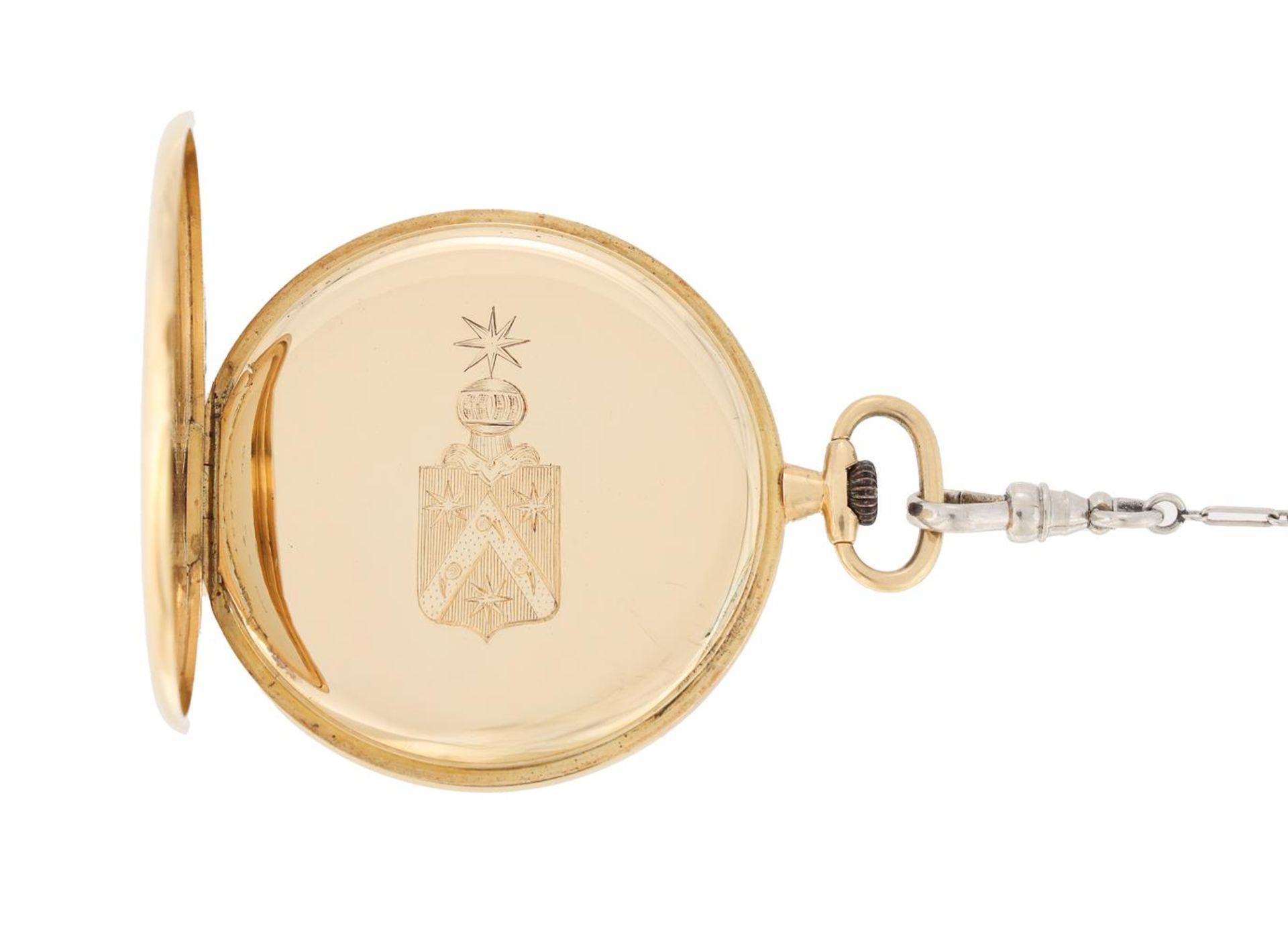 UNSIGNED, A SWISS 18 CARAT GOLD KEYLESS WIND OPEN FACE POCKET WATCH - Image 2 of 4