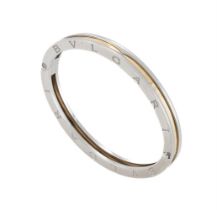 BULGARI, B.ZERO1, A STAINLESS STEEL AND 18 CARAT GOLD BANGLE