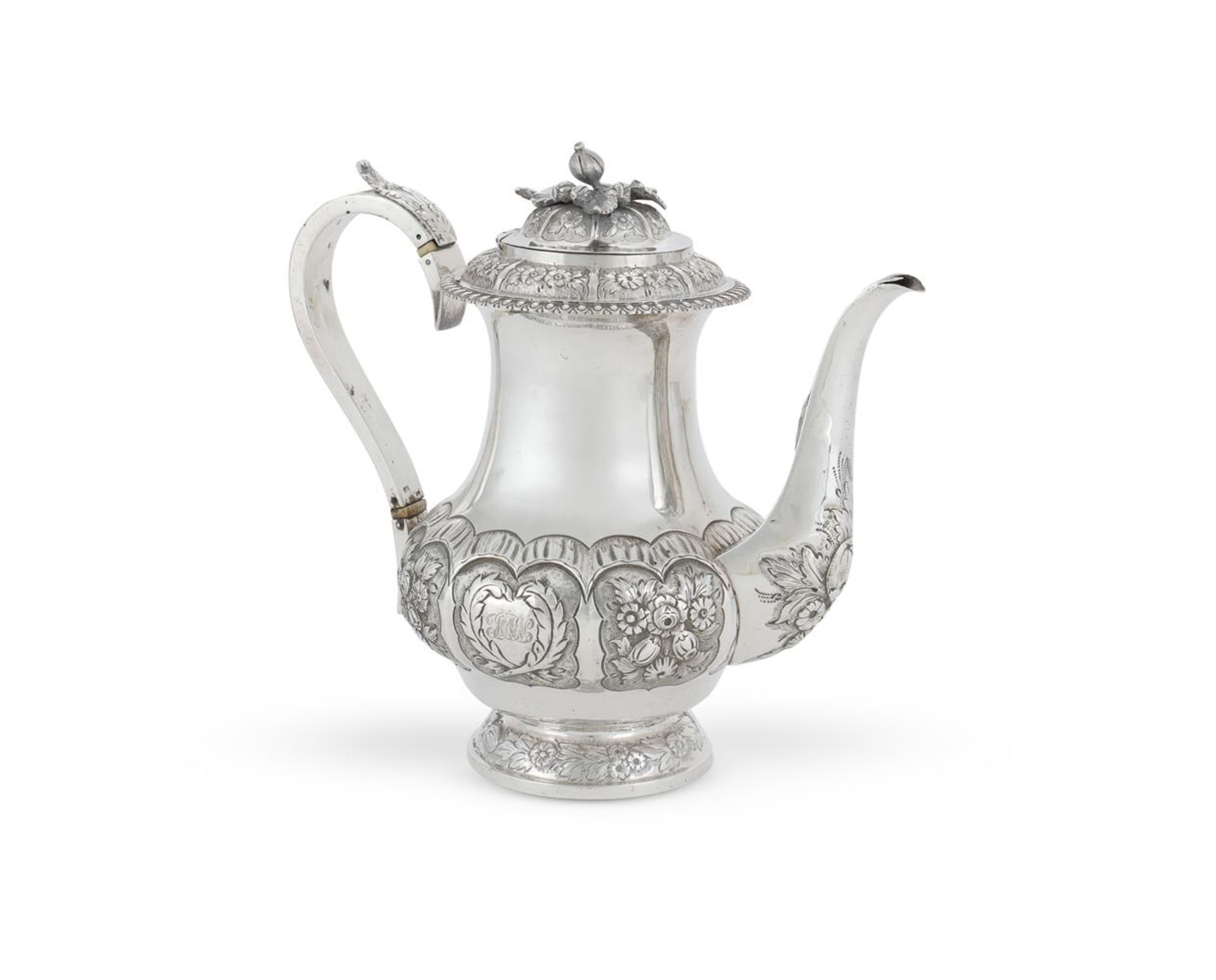 Y A SILVER MATCHED FOUR PIECE BALUSTER TEA AND COFFEE SET - Image 3 of 6