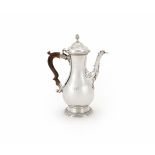 A GEORGE III BALUSTER COFFEE POT