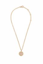 BULGARI, BULGARI BULGARI, A DIAMOND AND GOLD COLOURED PANEL NECKLACE