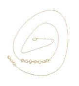 GEORG JENSEN, AN 18 CARAT GOLD AND DIAMOND SET LONG CHAIN