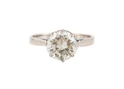 A SINGLE STONE DIAMOND RING