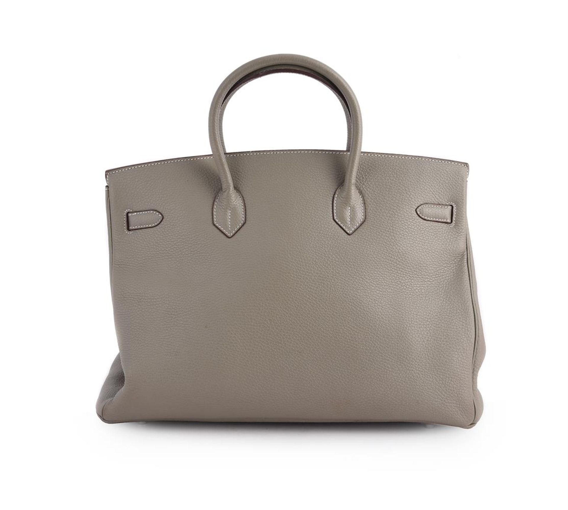 HERMÈS, BIRKIN 40, A GREY TOGO LEATHER HANDBAG, CIRCA 2008 - Image 3 of 5