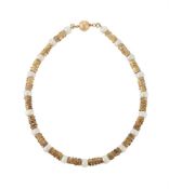 ATTRIBUTED TO JANE WATLING, A CULTURED PEARL AND GOLD COLOURED COLLARETTE NECKLACE