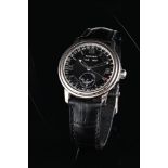 Y BLANCPAIN, VILLERET, AN 18 CARAT WHITE GOLD TRIPLE CALENDAR WRIST WATCH WITH MOON PHASE