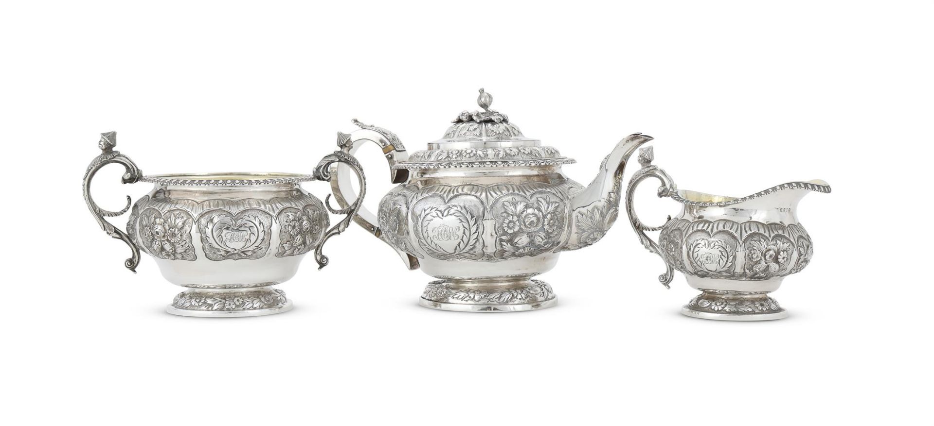 Y A SILVER MATCHED FOUR PIECE BALUSTER TEA AND COFFEE SET - Bild 2 aus 6