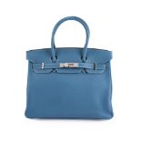 HERMÈS, BIRKIN 30, A BLUE JEAN TOGO LEATHER HANDBAG, CIRCA 2006