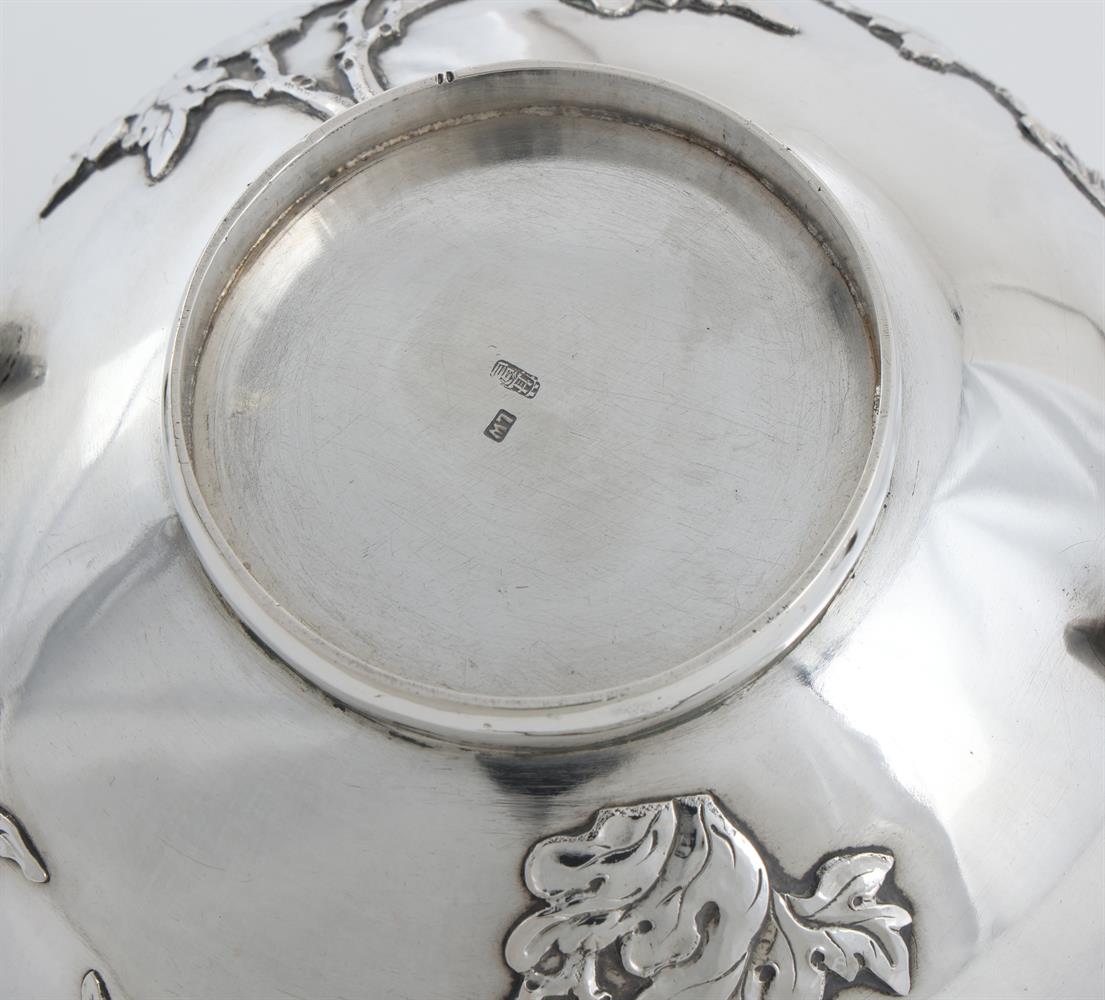 Y A CHINESE SILVER THREE PIECE TEA SET - Image 2 of 2