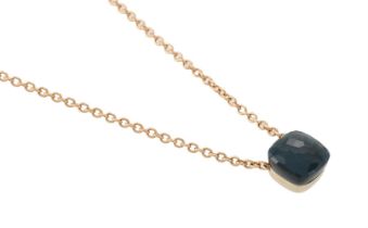 POMELLATO, NUDO, A BLUE TOPAZ PENDANT ON CHAIN