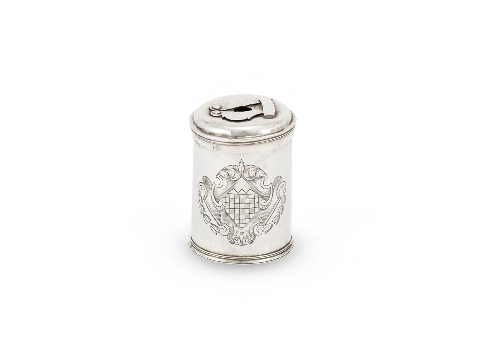 A JAMES II SILVER BOUGIE BOX