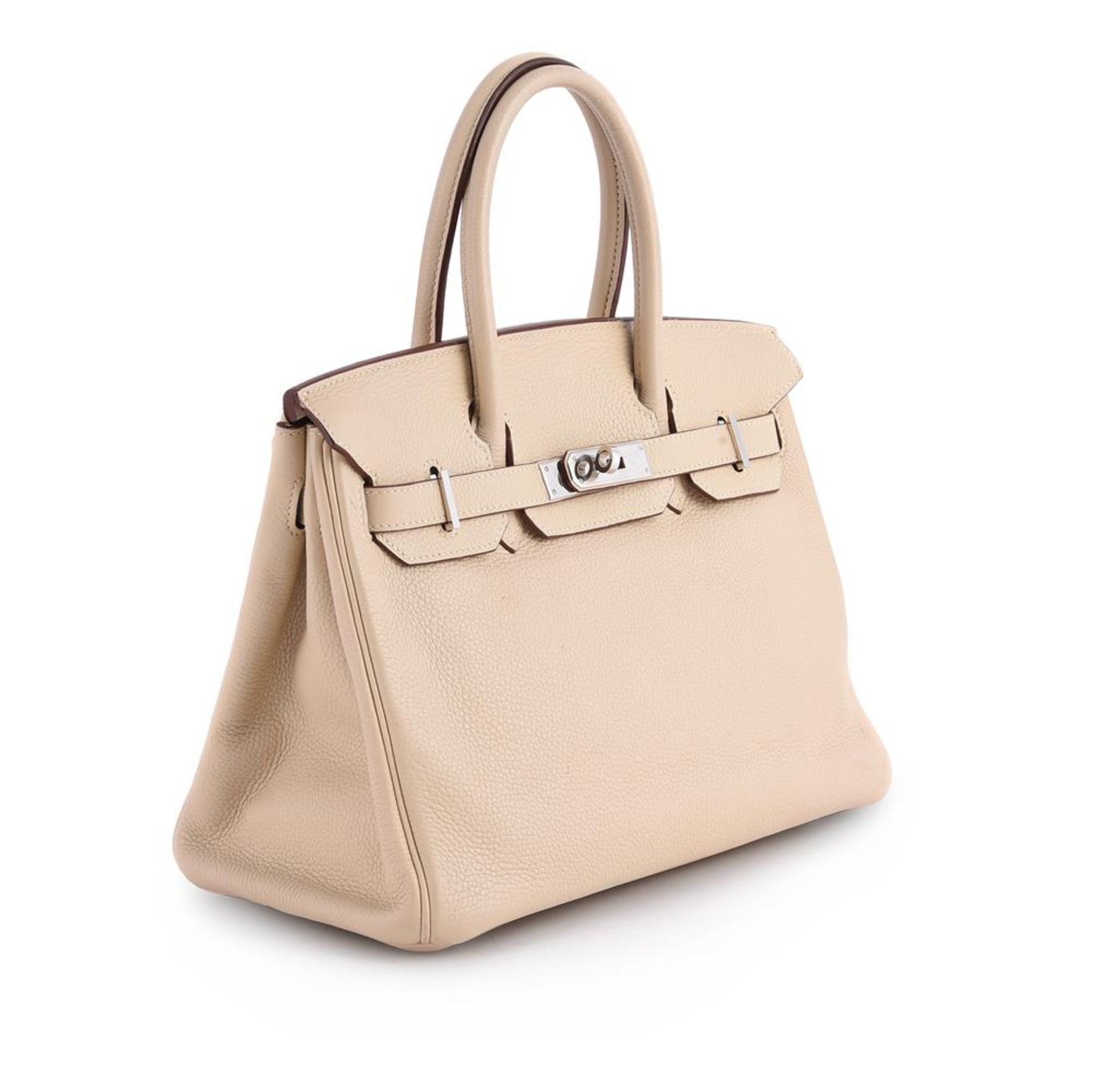 HERMÈS, BIRKIN 30, A CREAM TOGO LEATHER HANDBAG, CIRCA 2008 - Image 2 of 6