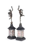 AFTER GIAMBOLOGNA (1529-1608) A PAIR OF BRONZE FIGURES OF MERCURY AND FORTUNA, PROBABLY FRENCH
