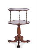 A GEORGE IV MAHOGANY TWO TIER DUMB WAITER OR ETAGERE, CIRCA 1825