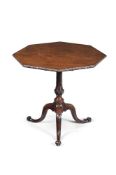 A GEORGE III CARVED MAHOGANY TRIPOD TABLE, IN THE MANNER OF THOMAS CHIPPENDALE