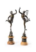 AFTER GIAMBOLOGNA (1529-1608), A PAIR OF BRONZE FIGURES OF MERCURY AND FORTUNA