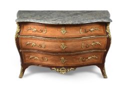 Y A KINGWOOD, ROSEWOOD, PARQUETRY AND ORMOLU MOUNTED COMMODE, BY CHRISTOPHER TIETZE MID 18TH CENTURY