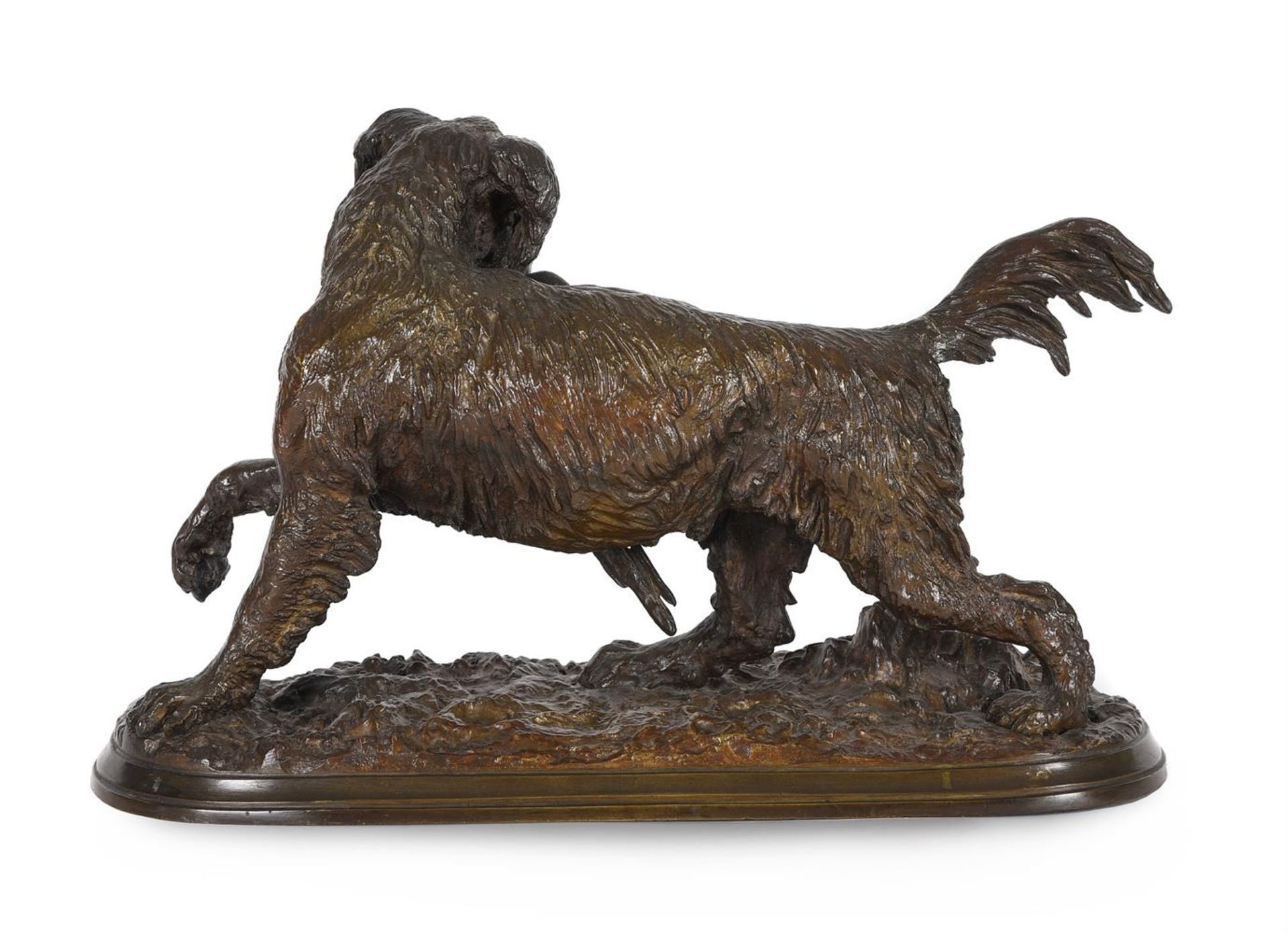 CHRISTOPHER FRATIN (1801-1864), AN ANIMALIER BRONZE OF A GAME DOG AND PHEASANT - Image 2 of 3