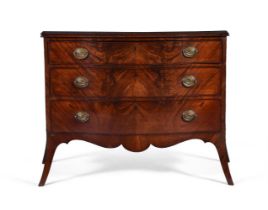 A GEORGE III MAHOGANY SERPENTINE COMMODE, IN THE MANNER OF HENRY HILL OF MARLBOROUGH, CIRCA 1770