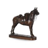 EMMANUEL FRÉMIET (1824-1910), AN EQUESTRIAN BRONZE OF A SADDLED HORSE