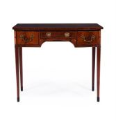 Y A GEORGE III MAHOGANY, ROSEWOOD CROSSBANDED AND INLAID DRESSING TABLE, CIRCA 1790