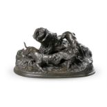 PIERRE JULES MÊNE (1810-1879), A RARE ANIMALIER BRONZE 'CHASSE AU RENARD', FRENCH, MID 19TH CENTURY