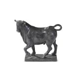 AFTER GIAMBOLOGNA, A BRONZE MODEL OF A PACING BULL, ITALIAN OR FRENCH, LATE 19TH CENTURY