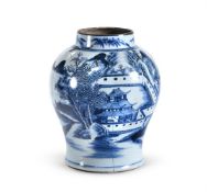 A BLUE AND WHITE PORCELAIN VASE, CHINESE, 18TH CENTURY