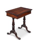 Y A REGENCY ROSEWOOD READING TABLE, ATTRIBUTED TO GILLOWS, CIRCA 1815