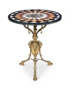 A FRENCH SPECIMEN MARBLE AND GILT METAL CENTRE TABLE, 19TH CENTURY