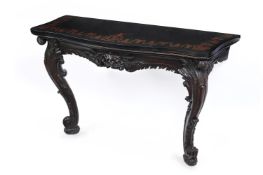 A WILLIAM IV SIMULATED ROSEWOOD CONSOLE TABLE, IN THE MANNER OF GILLOWS, CIRCA 1835