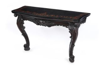 A WILLIAM IV SIMULATED ROSEWOOD CONSOLE TABLE, IN THE MANNER OF GILLOWS, CIRCA 1835